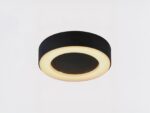 Plafonnier LED exterieur au design moderne et classe sur fond gris