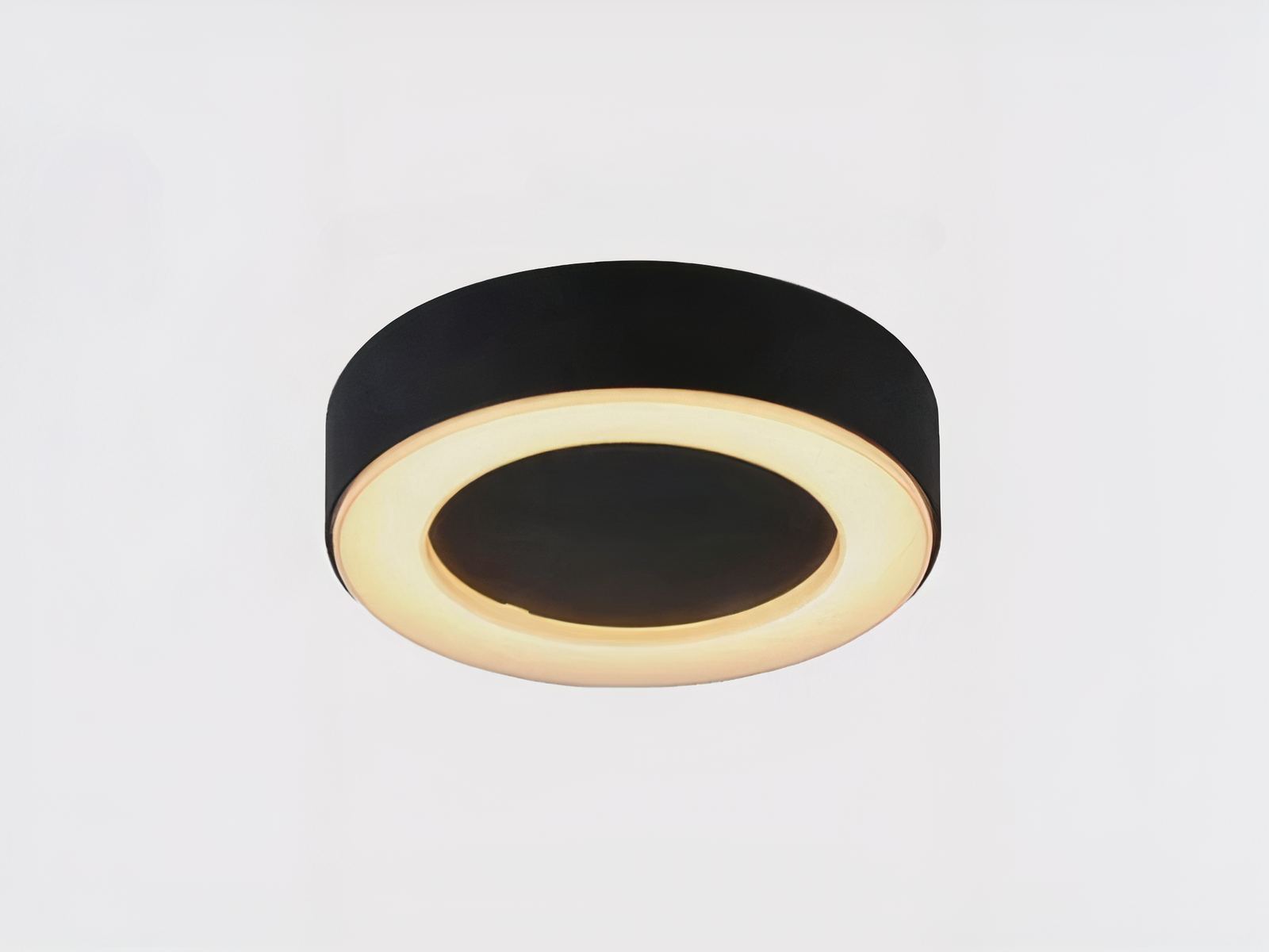 Plafonnier LED exterieur au design moderne et classe sur fond gris