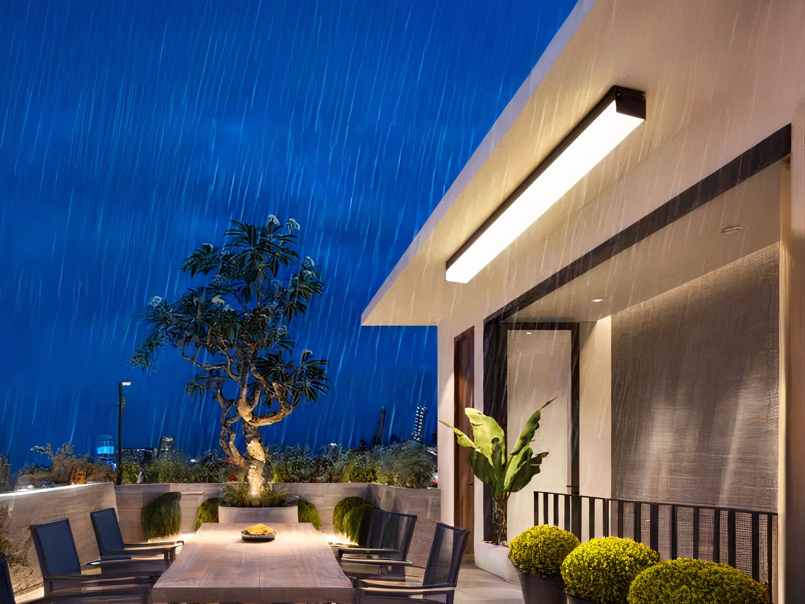 Plafonnier LED exterieur lumineux et durable