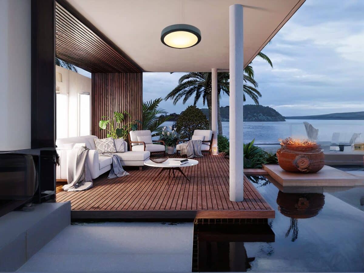 Plafonnier LED exterieur rond et étanche