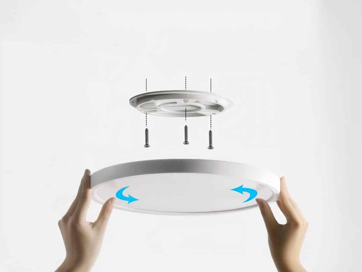 Plafonnier LED moderne facile à installer