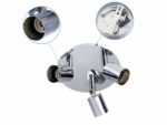 Projecteur LED argenté avec têtes rotatives
