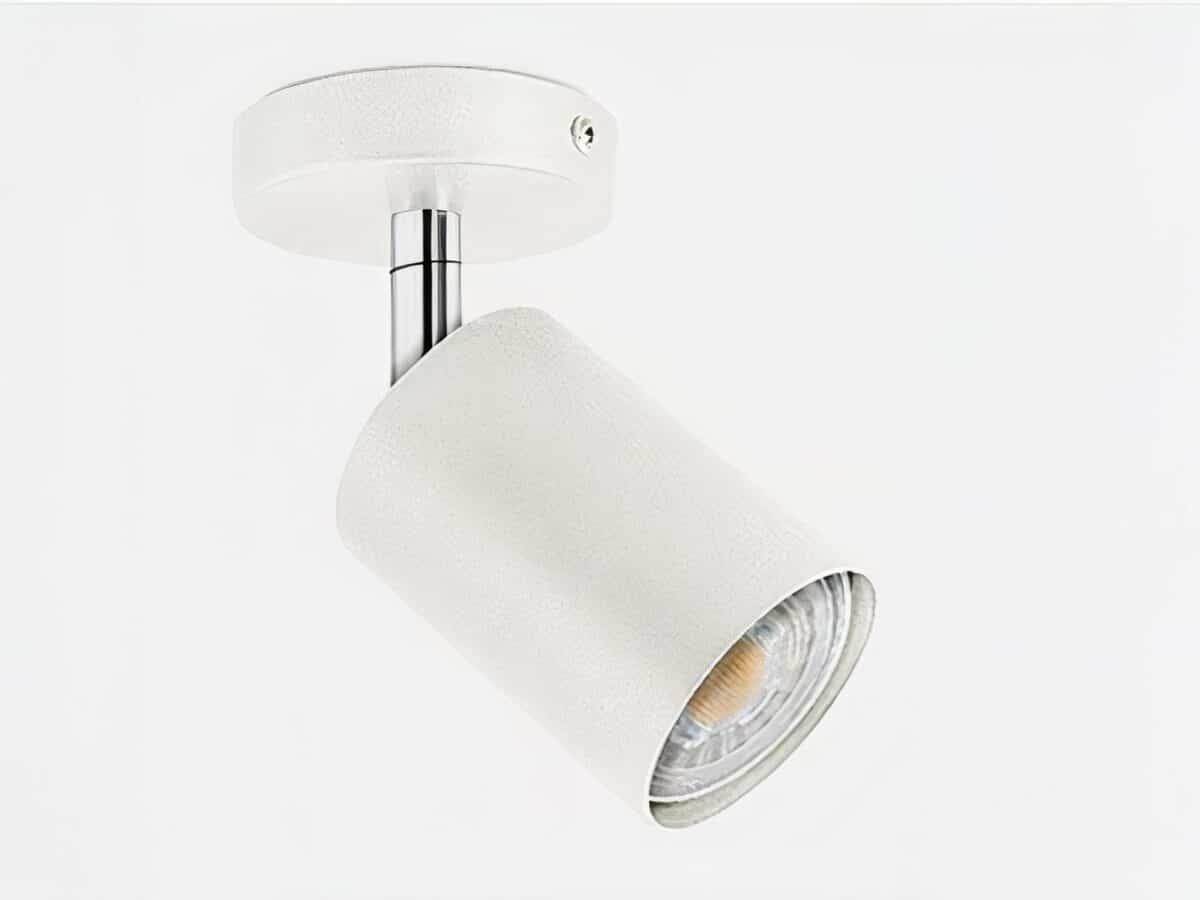 Projecteur LED blanc pour plafond Projecteur LED blanc pour plafond sur fond gris