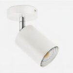 Projecteur LED blanc pour plafond Projecteur LED blanc pour plafond sur fond gris