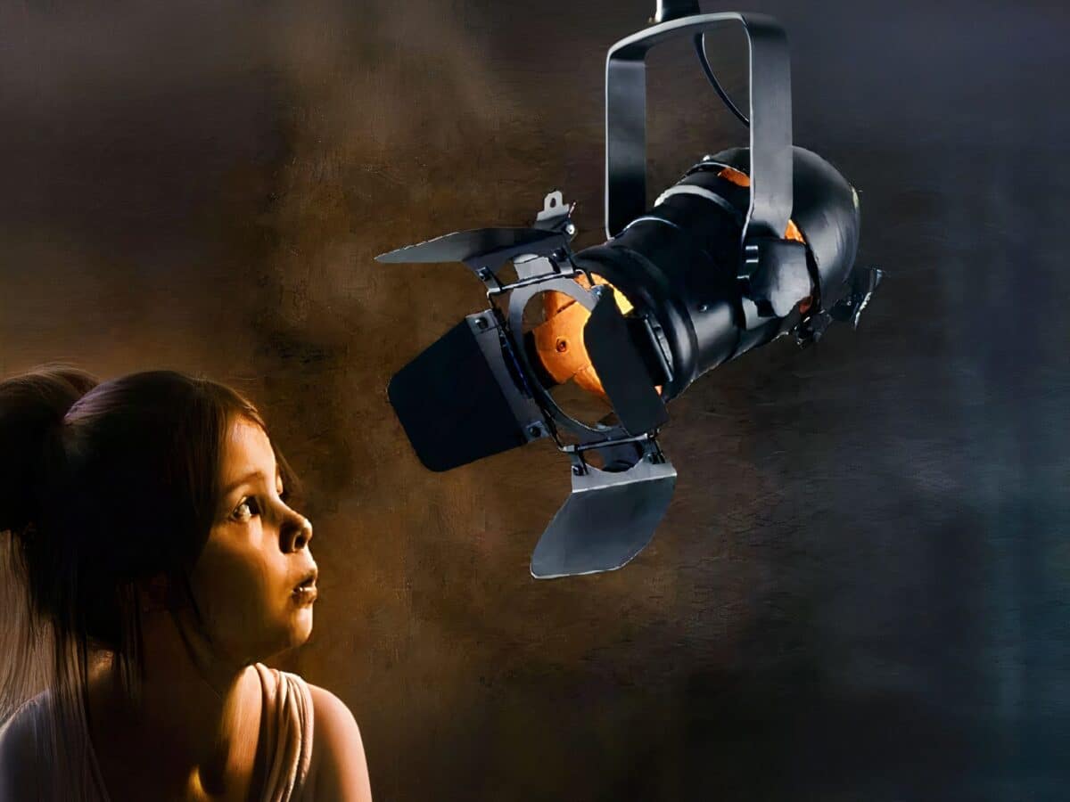 Projecteur LED de scène style rétro
