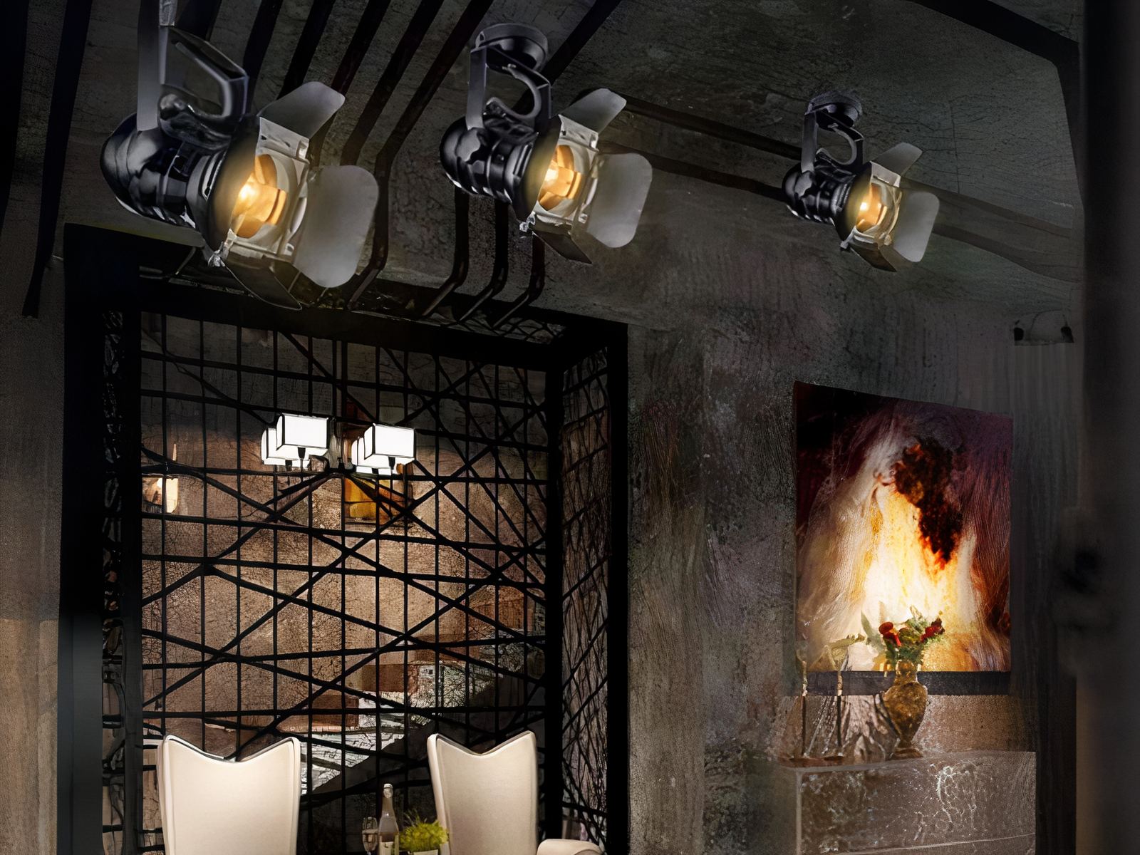 Projecteur LED de scène style rétro