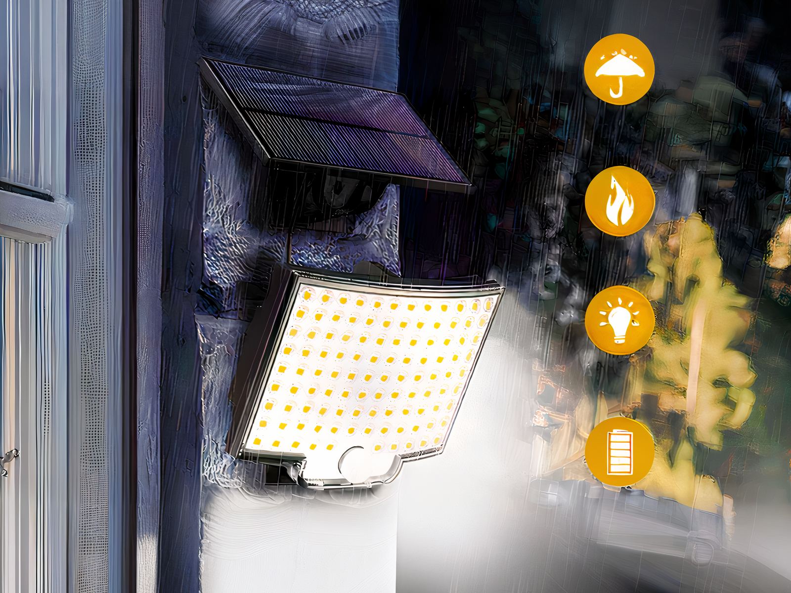 Projecteur LED solaire avec détecteur de mouvement