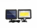 Projecteur LED solaire style moderne et compact sur fond blanc