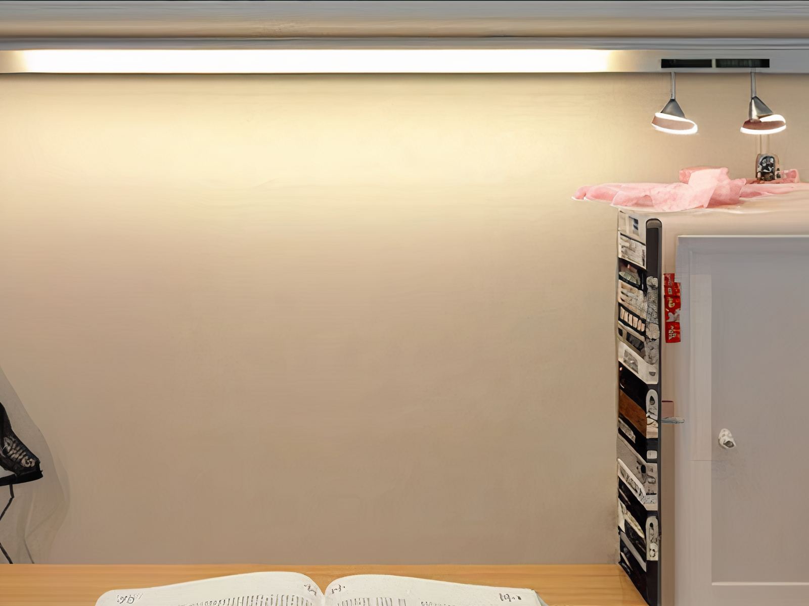 Réglette LED cuisine avec capteur de balayage