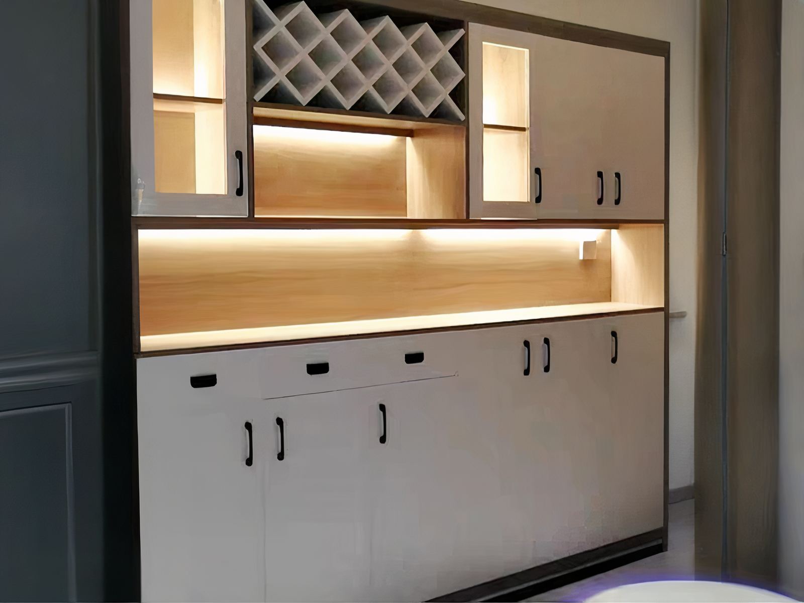 Réglette LED cuisine avec capteur de balayage