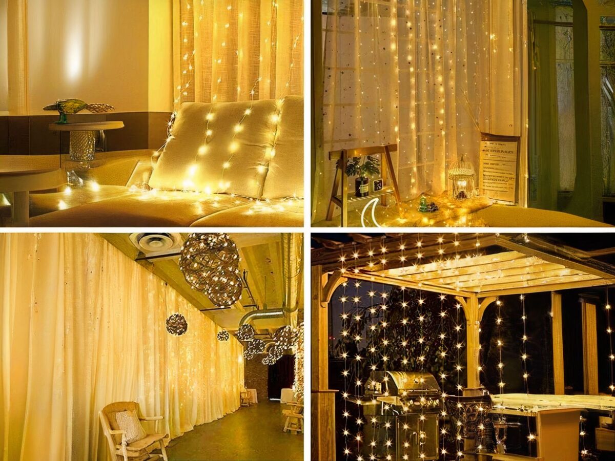 Rideau LED pour décoration de jardin
