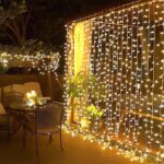 Guirlande LED en rideau pour décoration de jardin Rideau LED pour décoration de jardin allumé dans un jardin