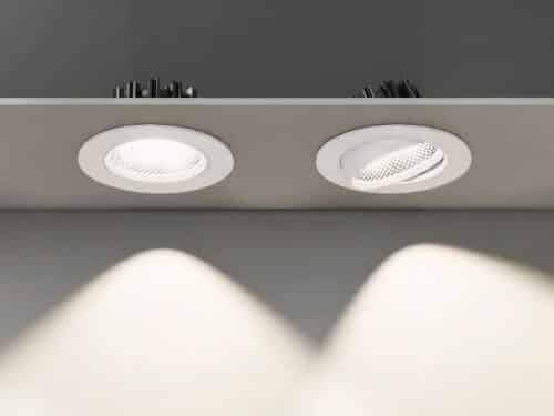Spot LED encastrable puissant et facile d'installation allumé