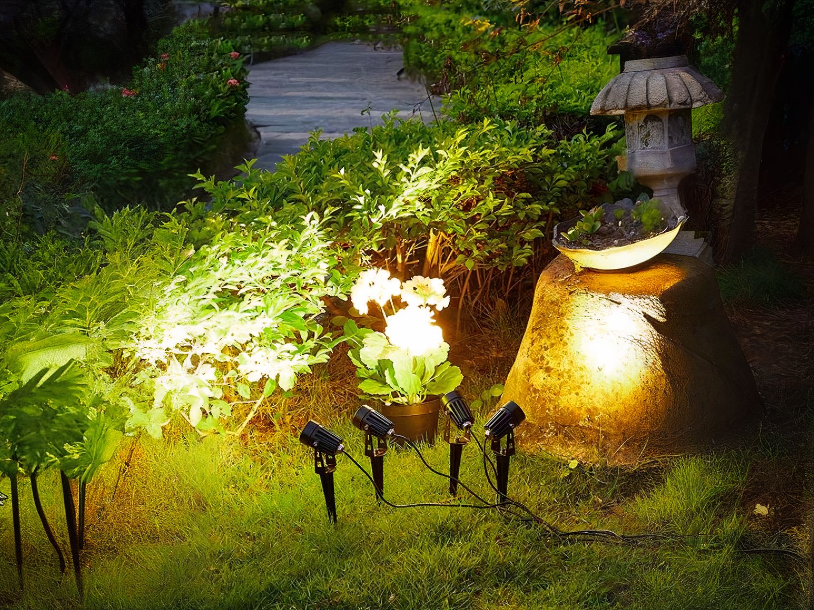 Spot LED extérieur imperméable avec piquet