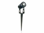 Spot LED extérieur imperméable, piquet amovible, noir, sur fond blanc.