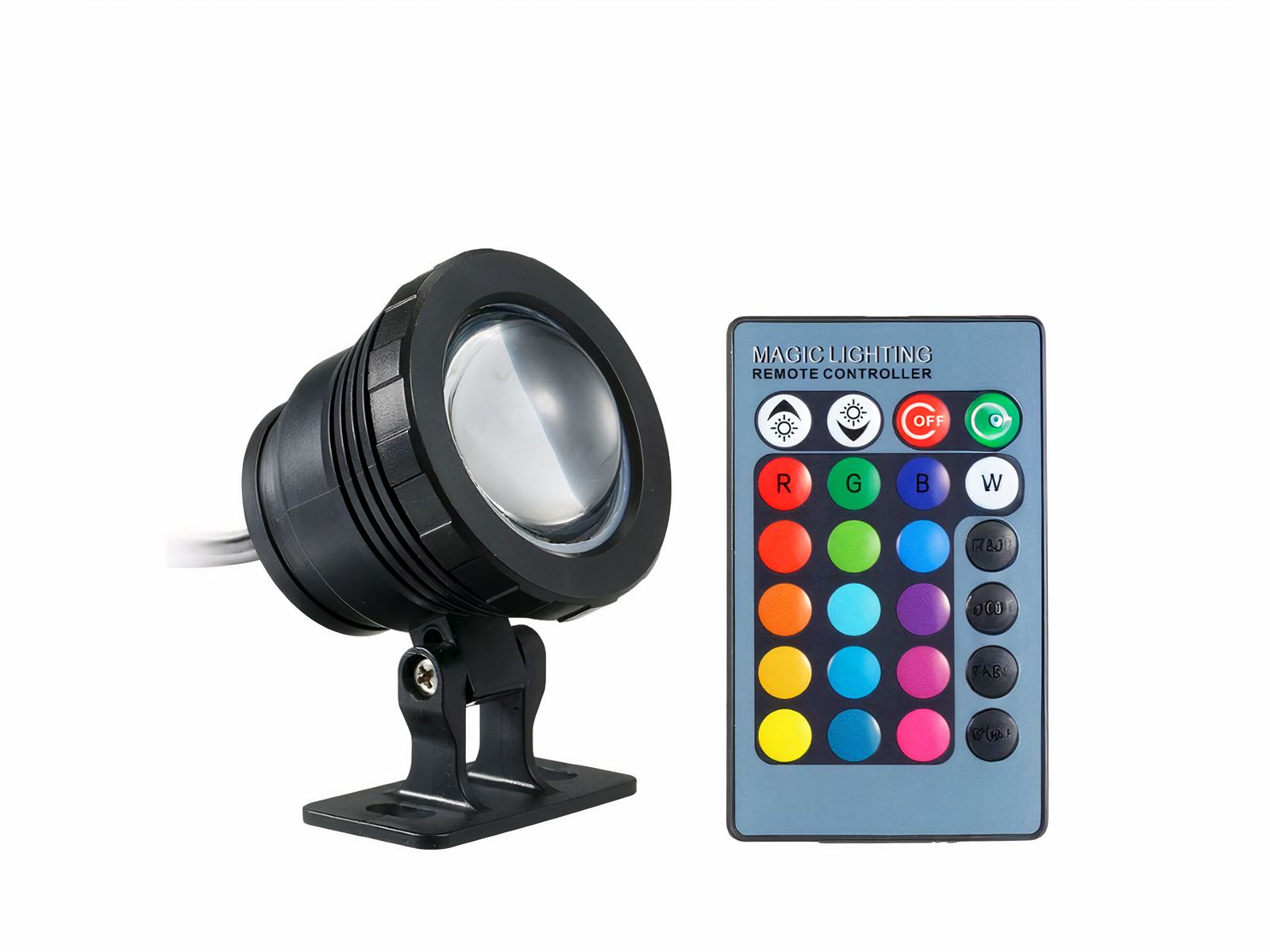 Spot LED extérieur multicolore avec télécommande