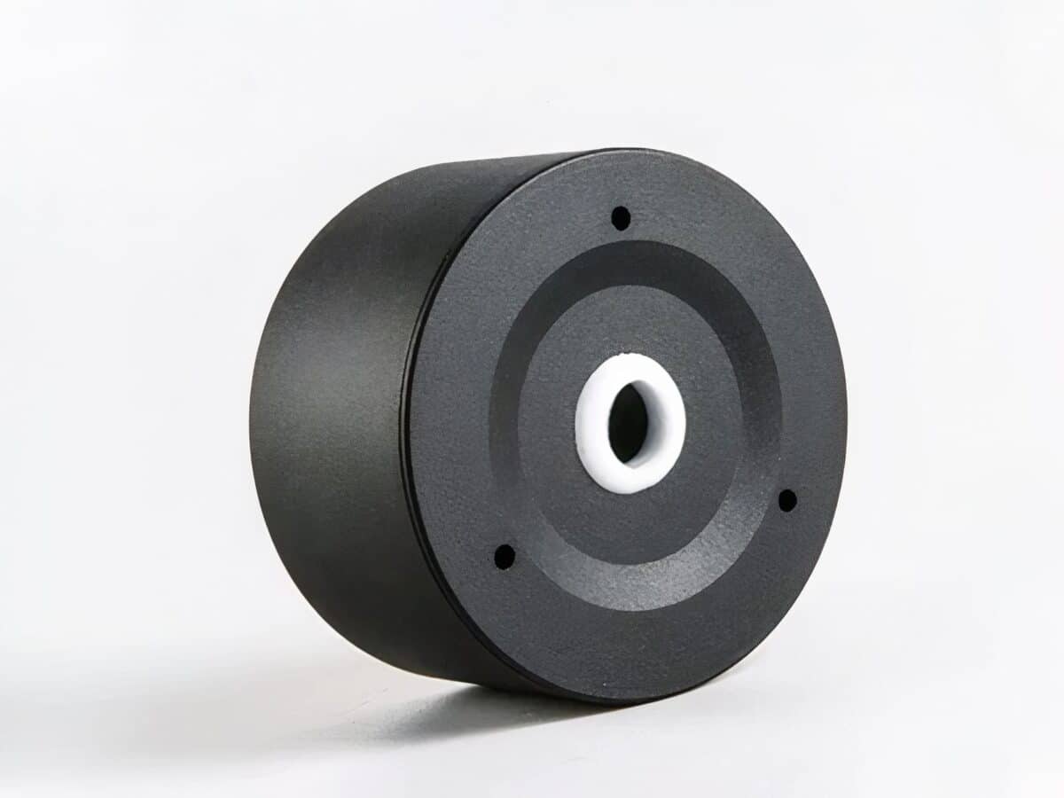 Spot LED plafond noir et rond avec lumière chaude