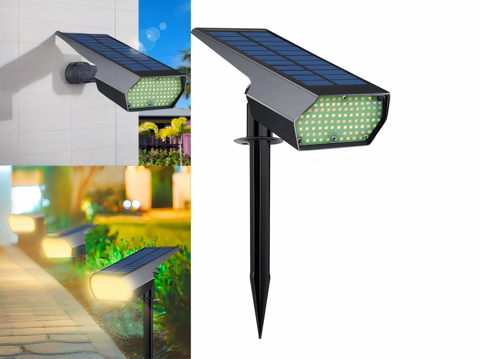 Spot LED solaire noir ajustable et étanche Spot LED solaire noir ajustable et étanche – Image 5