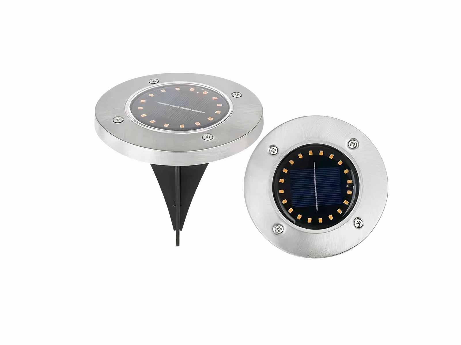 Spot LED solaire pratique et facile à installer sur fond blanc