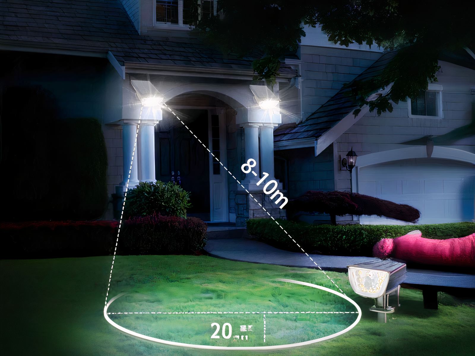 Spot LED solaire puissant et polyvalent