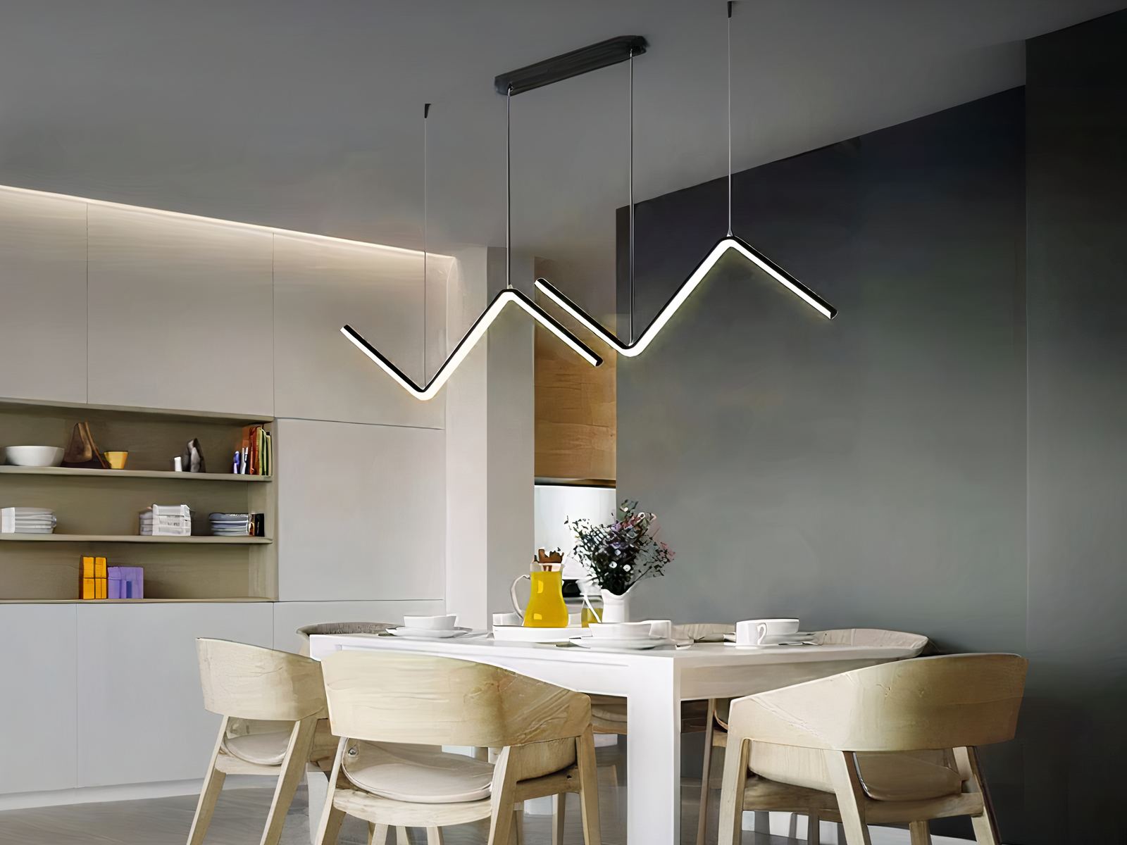 Suspension LED vague au design moderne