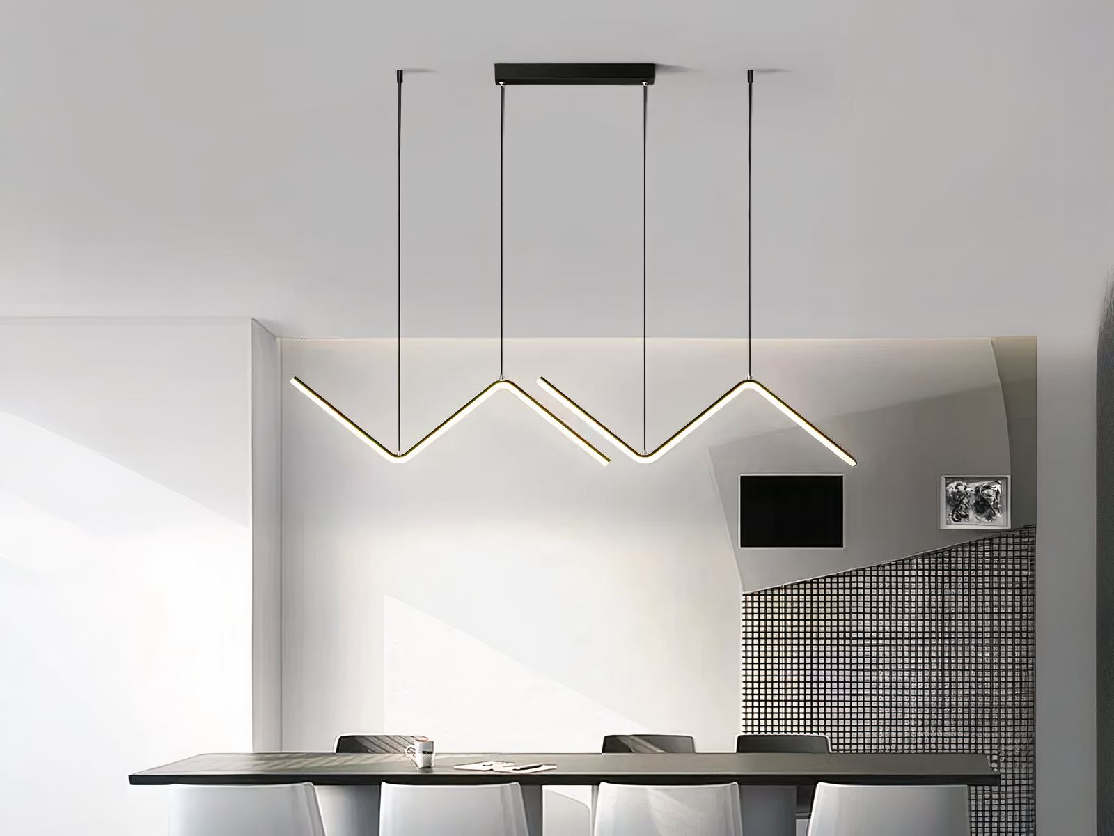 Suspension LED vague au design moderne