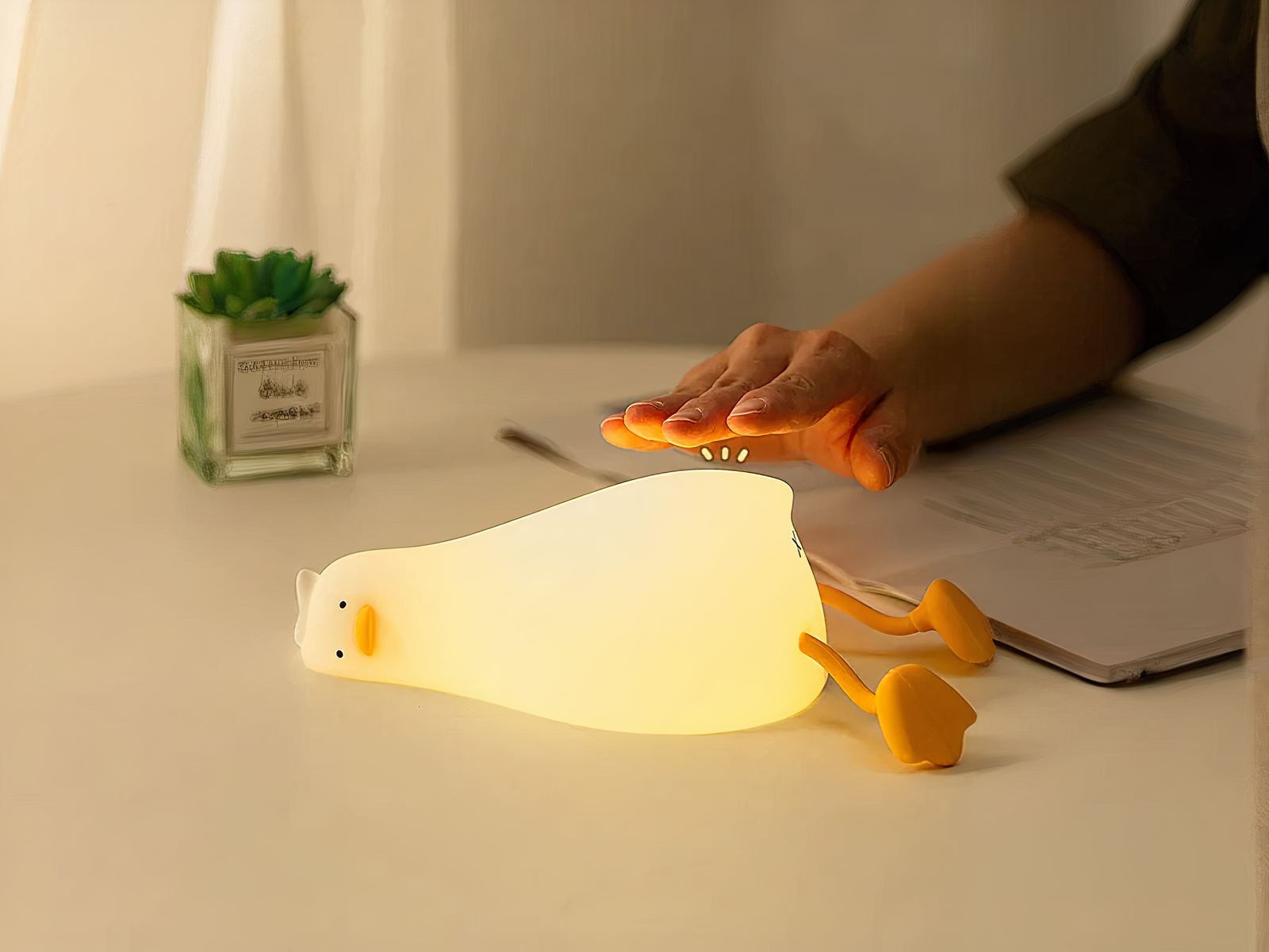 Veilleuse LED amusante en forme de canard Veilleuse LED amusante en forme de canard