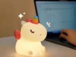 Veilleuse LED rechargeable en forme de licorne