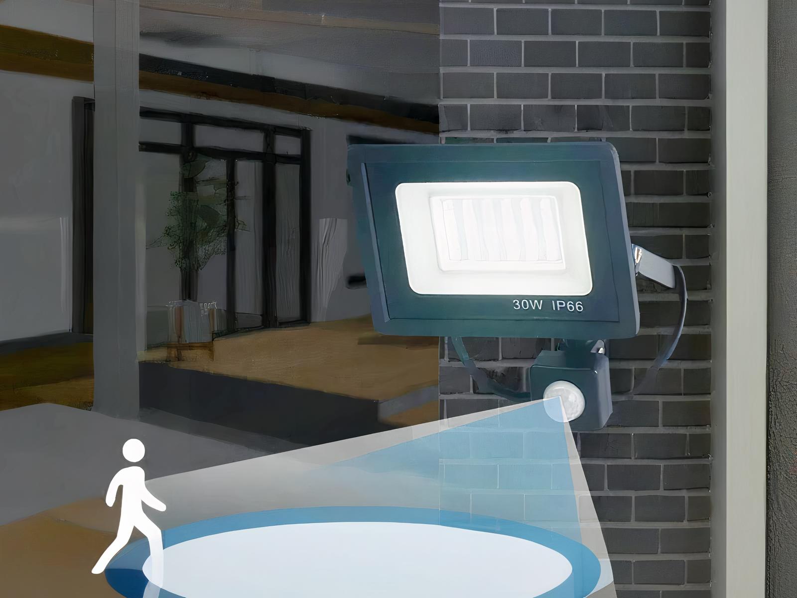 Projecteur extérieur LED détecteur de mouvement 180° Projecteur extérieur LED détecteur de mouvement 180° – Image 2