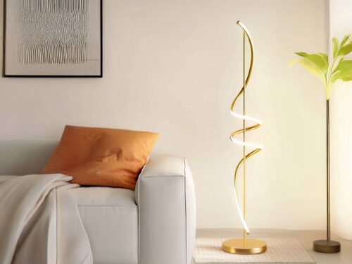 Lampadaire LED créatif spirale