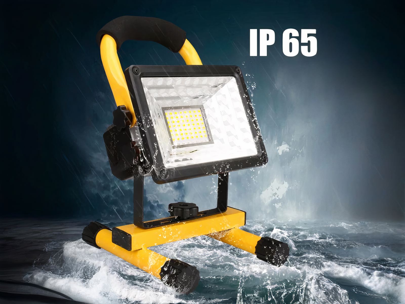 Lampe de travail LED à rotation sur pied imperméable