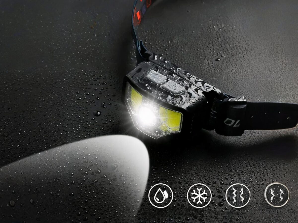 Lampe frontale LED étanche et puissante