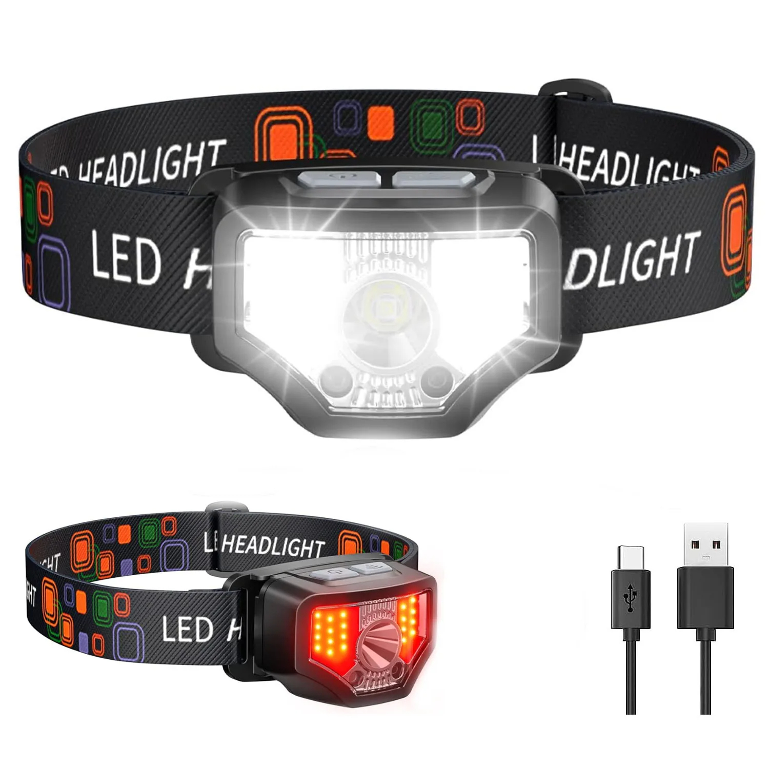 Lampe torche LED étanche et puissante sur fond blanc