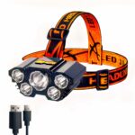 Lampe frontale LED polyvalente et durable Lampe frontale LED polyvalente et durable sur fond blanc