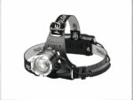 Lampe frontale LED pratique et réglable sur fond blanc