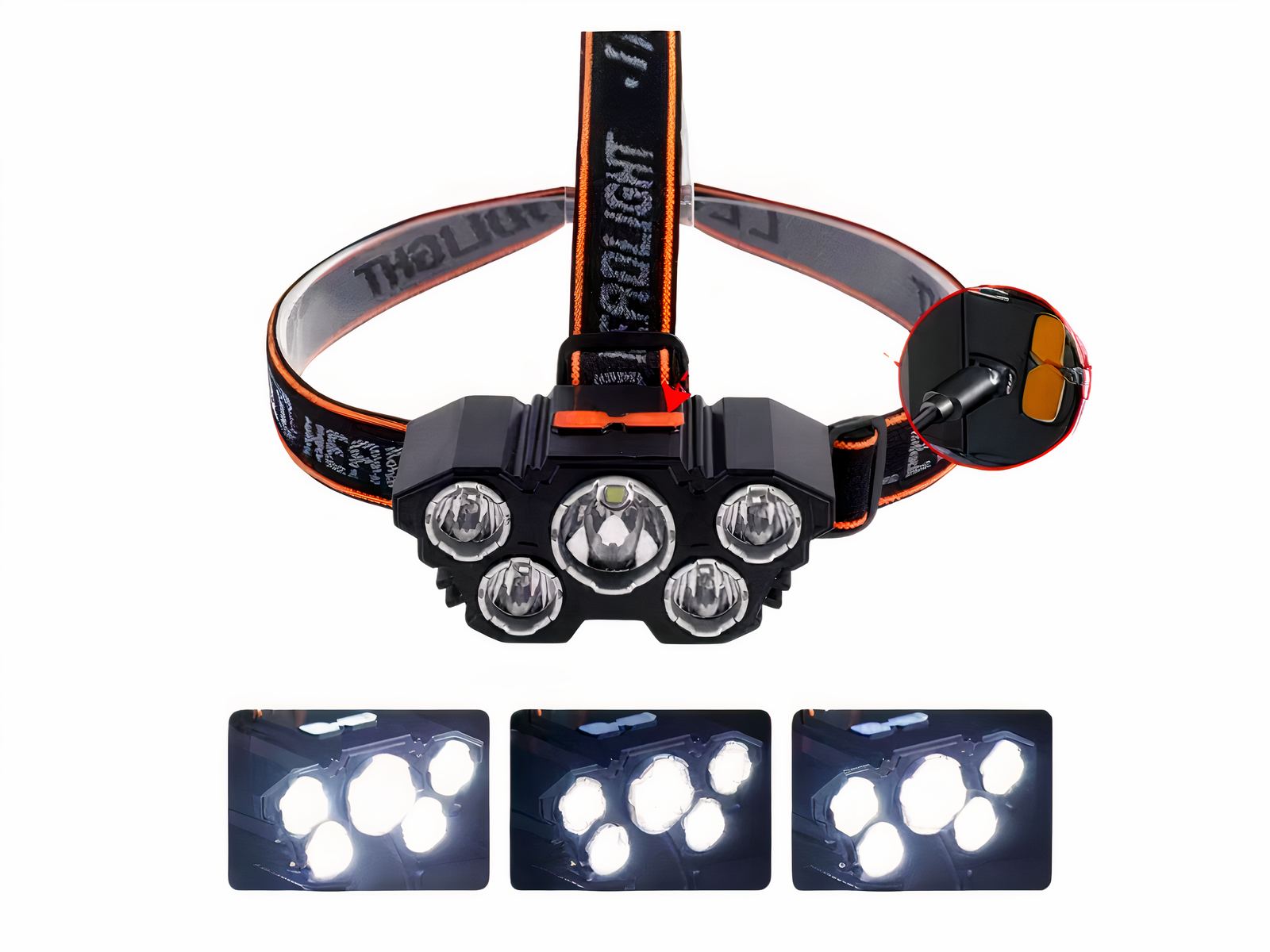 Lampe frontale LED puissante et confortable