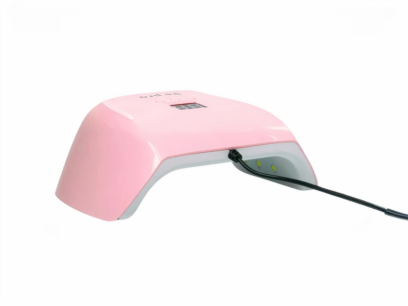 Lampe LED ongle rose compacte et puissante