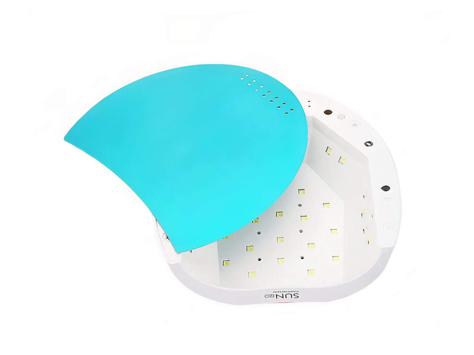 Lampe LED ongle UV design arrondi rose et blanche