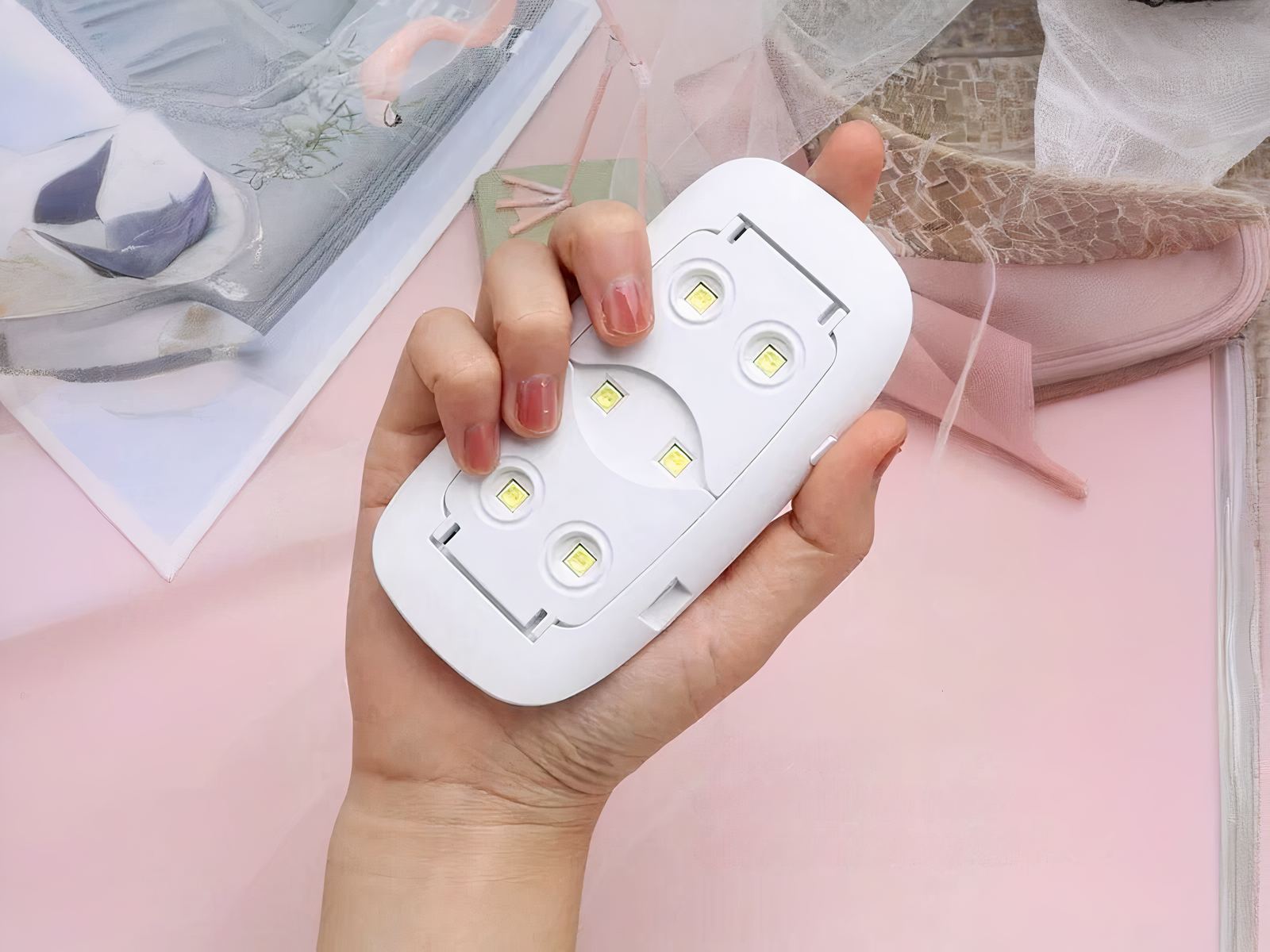 Lampe LED ongle UV pliable et portable