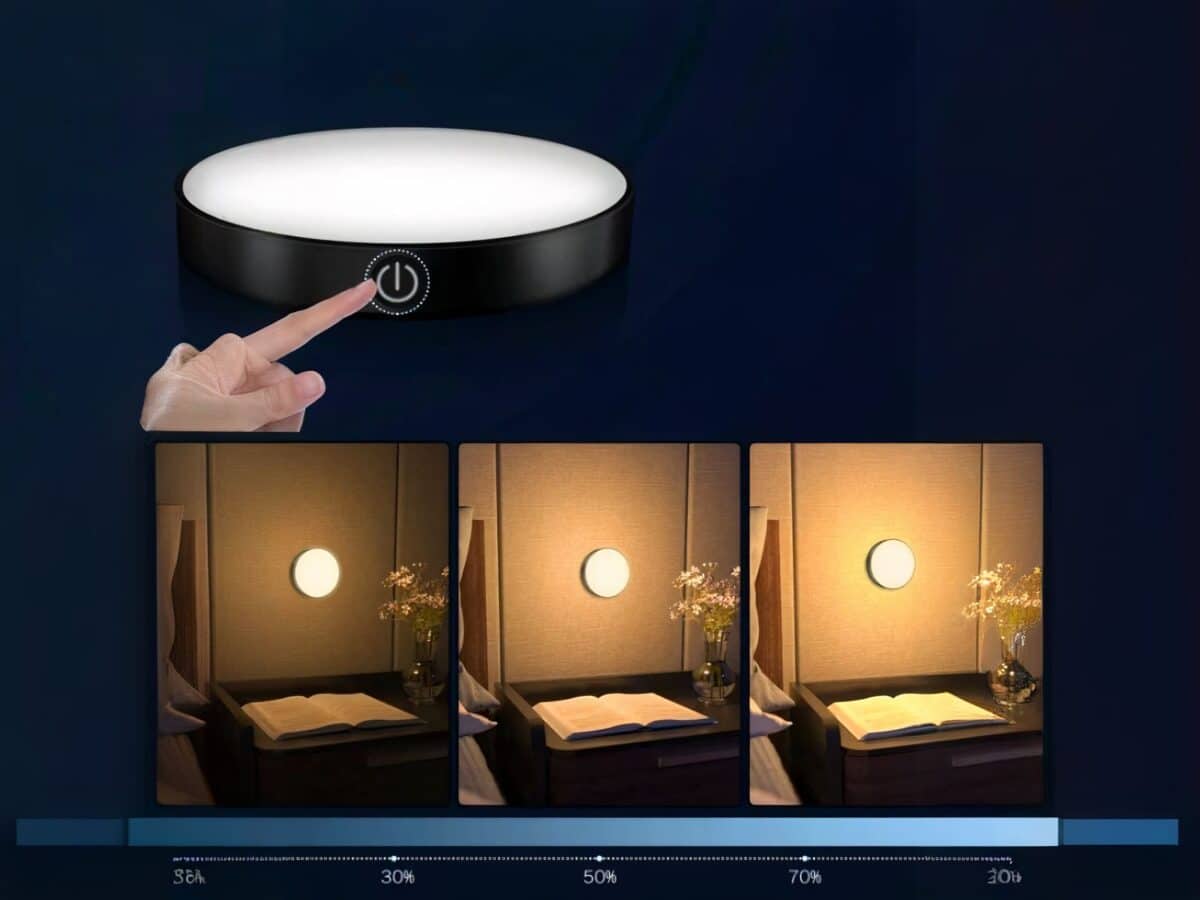 Lampe LED rechargeable à luminosité réglable