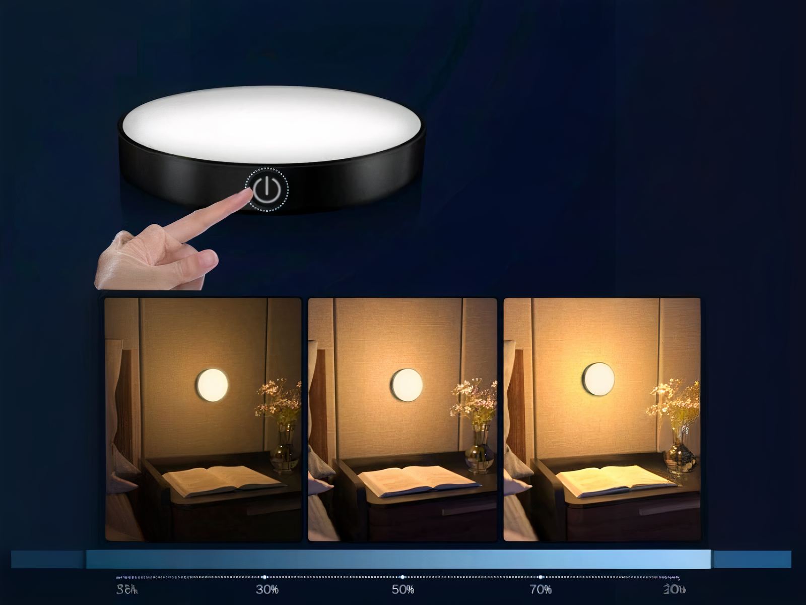 Lampe LED rechargeable à luminosité réglable