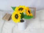 Lampe LED rechargeable effet pot de fleurs