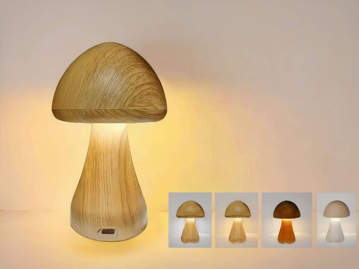 Lampe LED rechargeable en forme de champignon