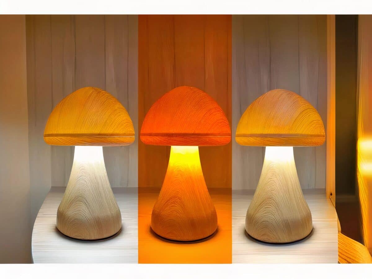 Lampe LED rechargeable en forme de champignon