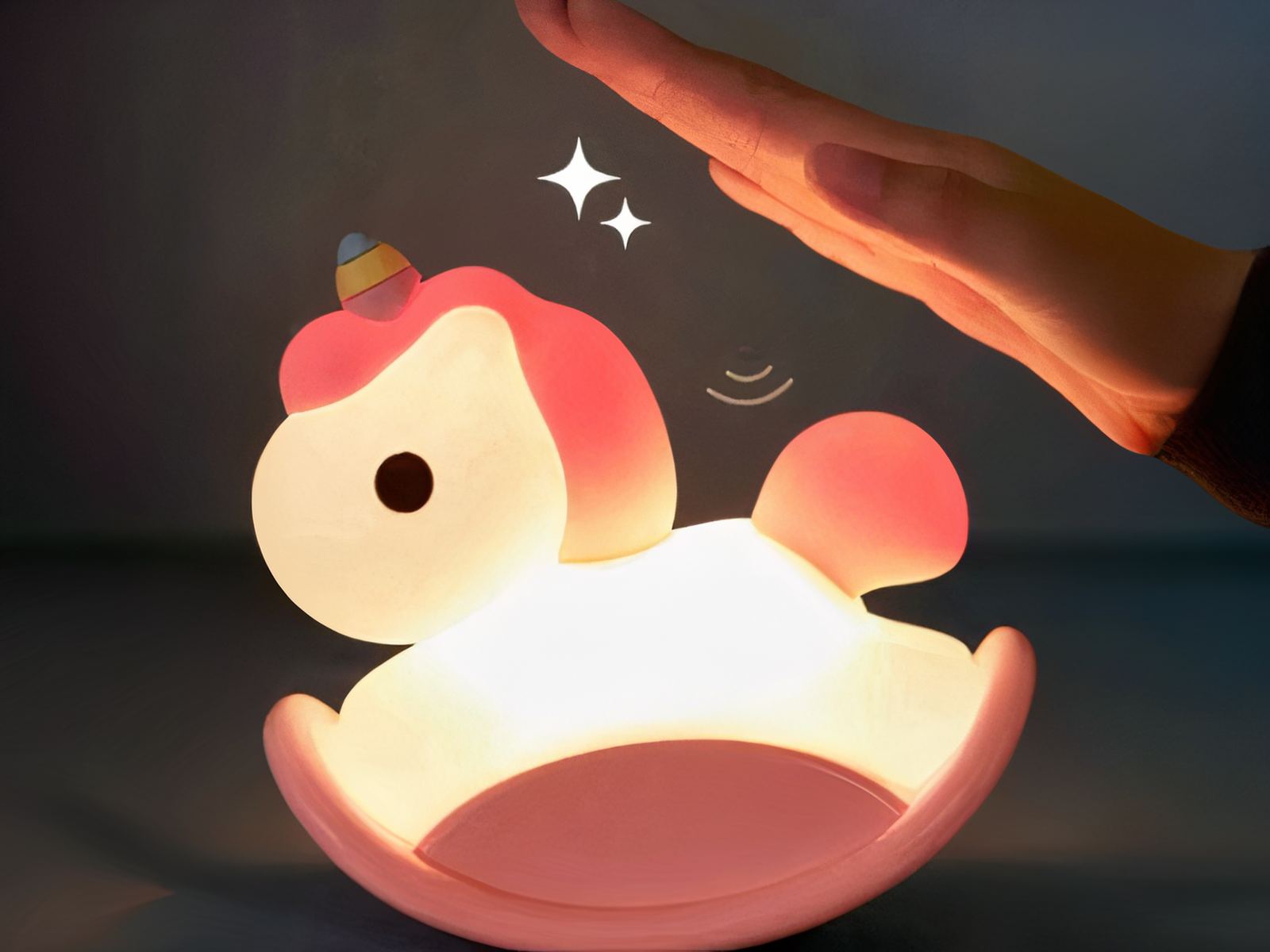 Lampe LED rechargeable en forme de licorne