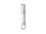 Lampe LED sans fil avec crochet extensible sur fond blanc