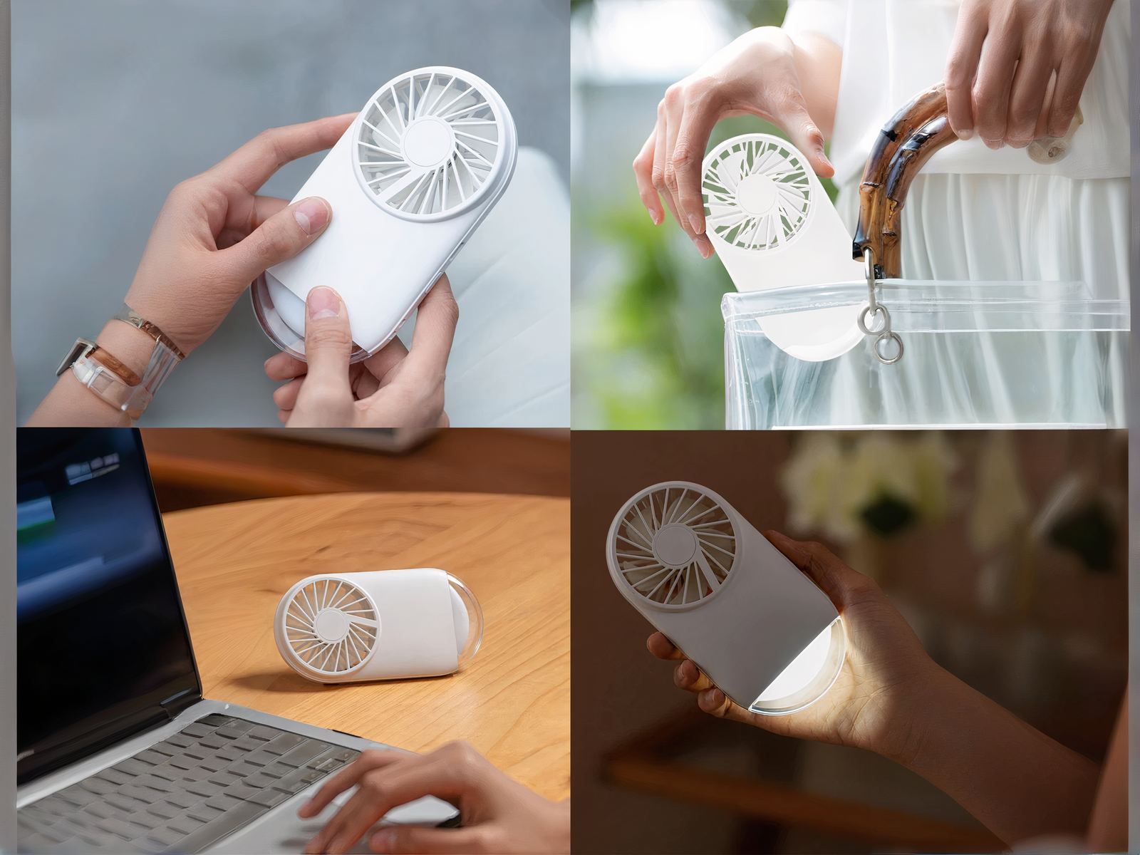 Lampe LED sans fil compacte avec ventilateur