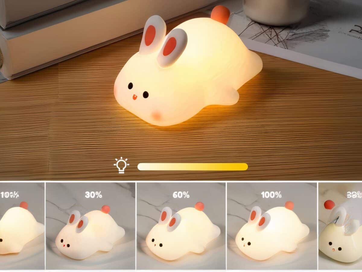 Lampe LED sans fil et rechargeable style lapin