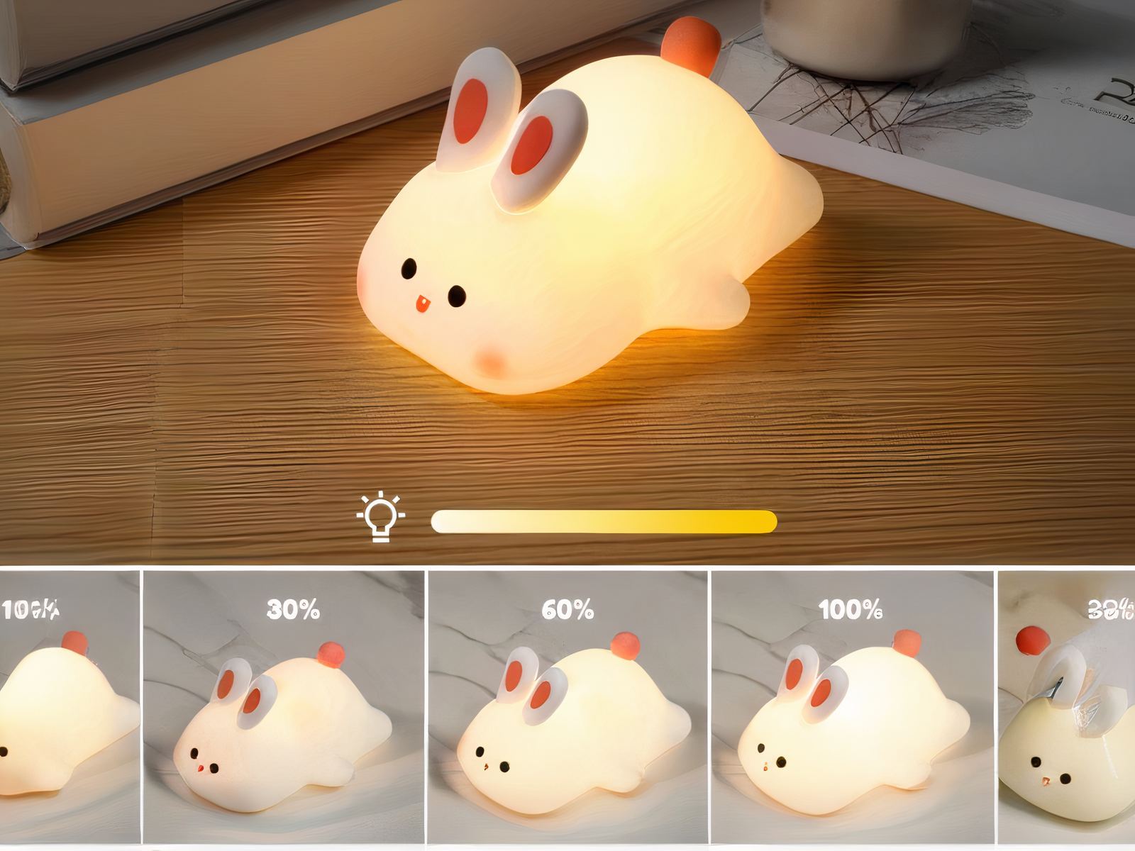 Lampe LED sans fil et rechargeable style lapin