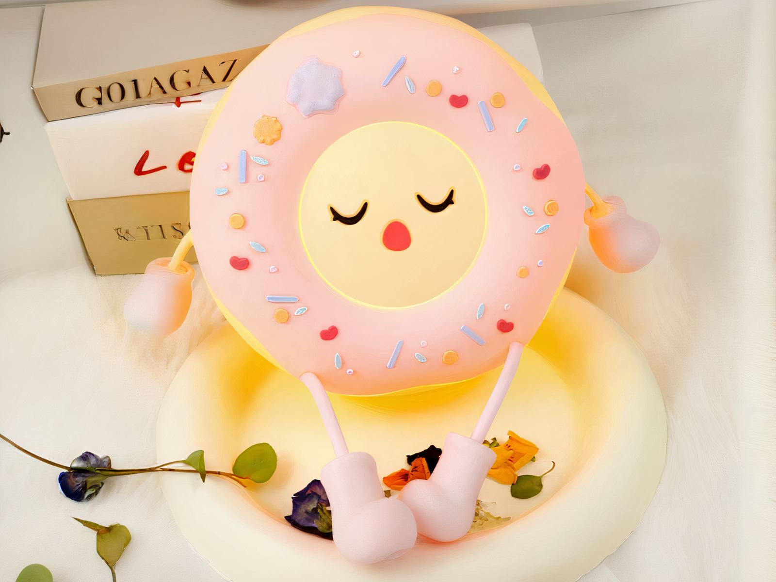 Lampe LED sans fil style veilleuse donut